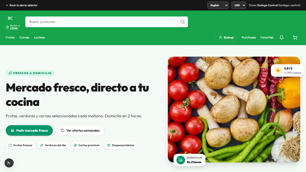 Demo de Bodega Central