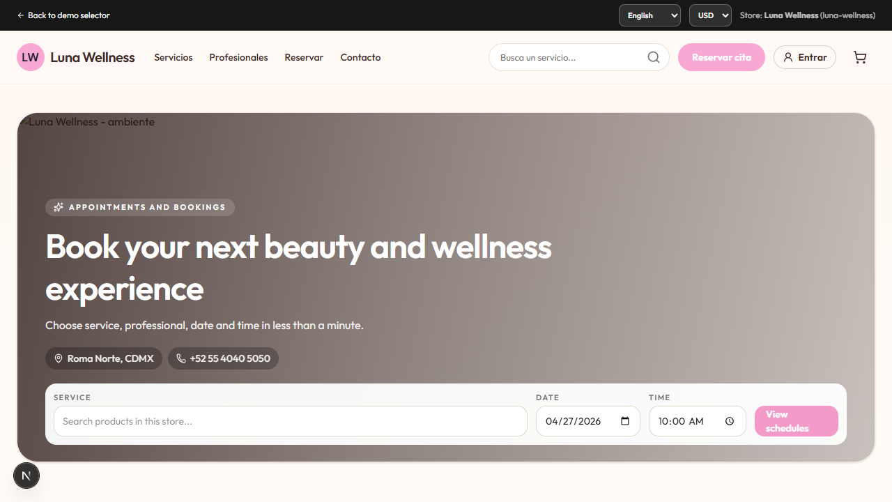 Demo de Luna Wellness