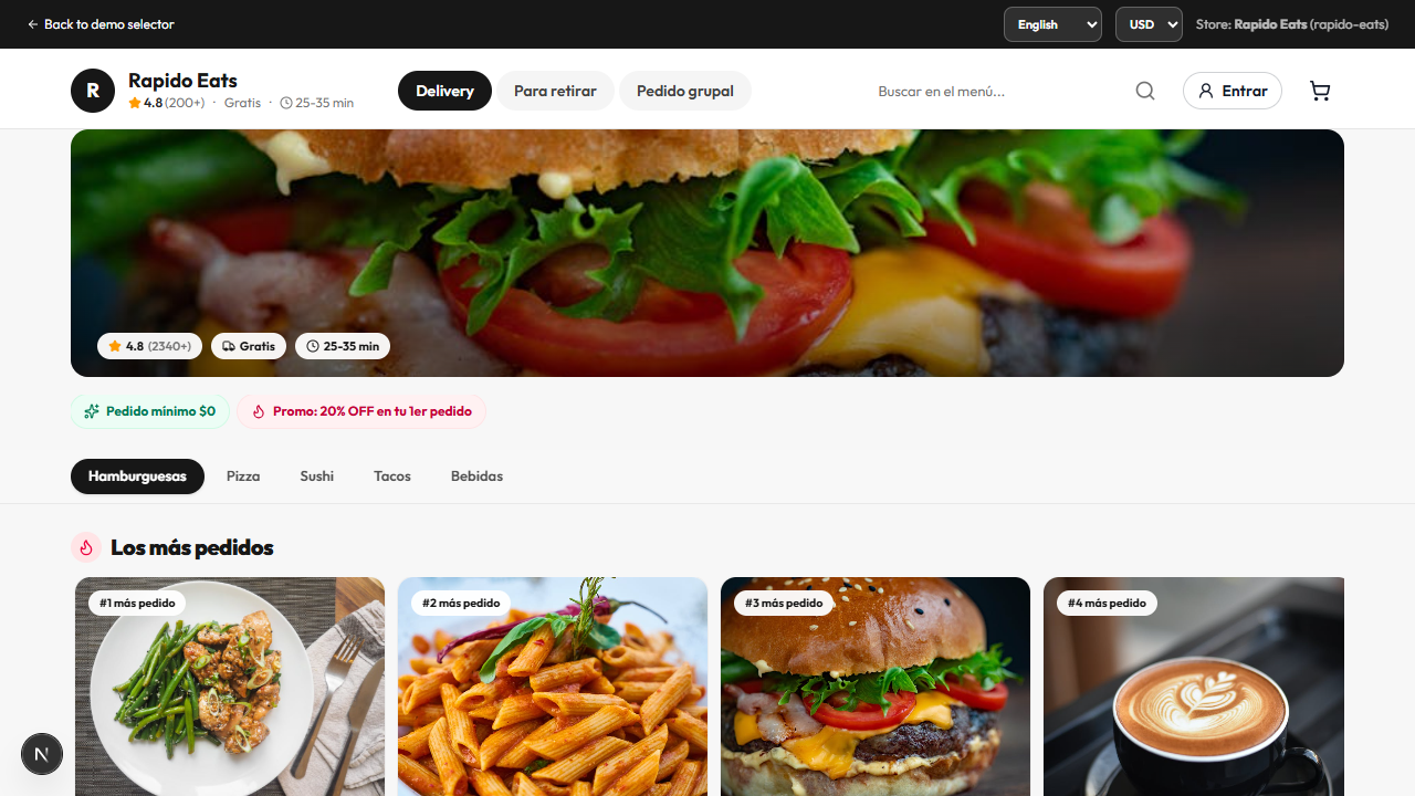 Demo de Rapido Eats